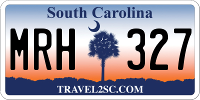 SC license plate MRH327