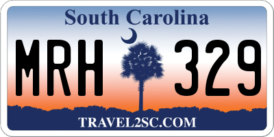 SC license plate MRH329