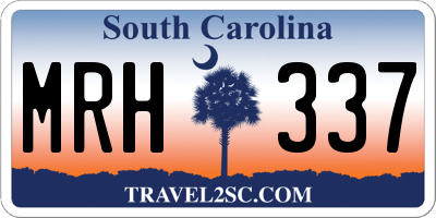 SC license plate MRH337