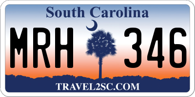 SC license plate MRH346