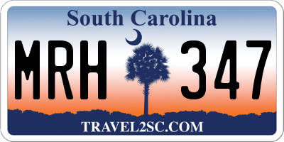 SC license plate MRH347