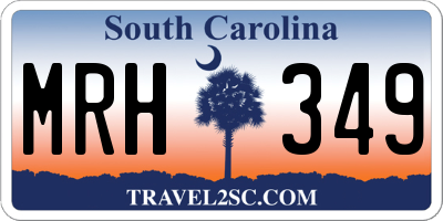 SC license plate MRH349
