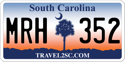 SC license plate MRH352
