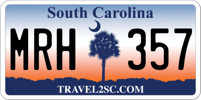 SC license plate MRH357