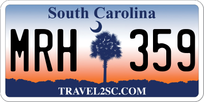 SC license plate MRH359