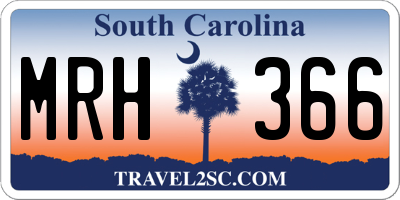 SC license plate MRH366