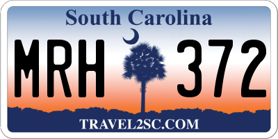 SC license plate MRH372