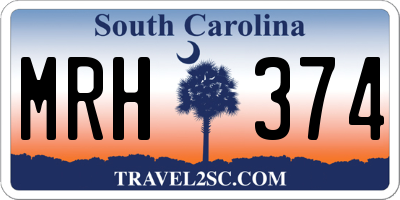 SC license plate MRH374
