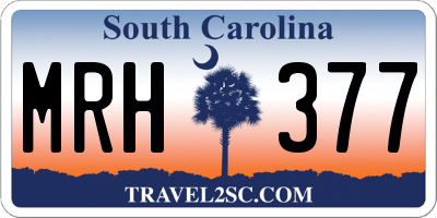 SC license plate MRH377