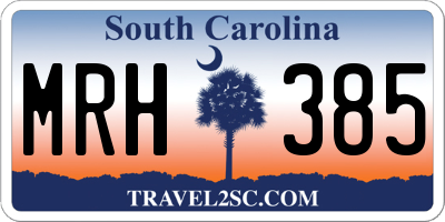 SC license plate MRH385