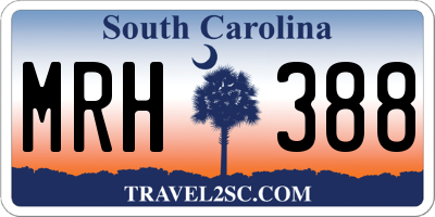 SC license plate MRH388