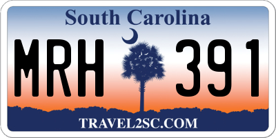SC license plate MRH391