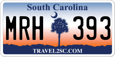 SC license plate MRH393