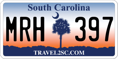 SC license plate MRH397