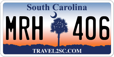 SC license plate MRH406