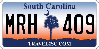 SC license plate MRH409