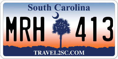 SC license plate MRH413