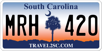 SC license plate MRH420