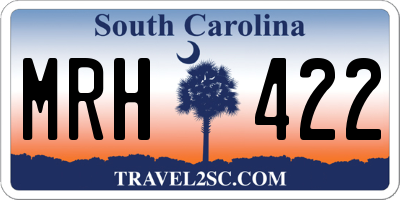 SC license plate MRH422