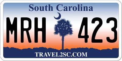 SC license plate MRH423
