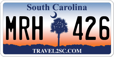 SC license plate MRH426
