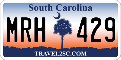 SC license plate MRH429