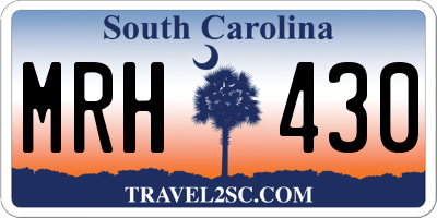 SC license plate MRH430