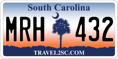 SC license plate MRH432