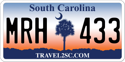SC license plate MRH433