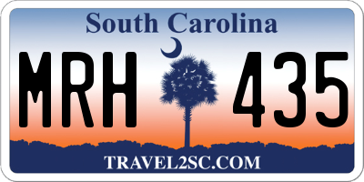 SC license plate MRH435