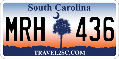 SC license plate MRH436