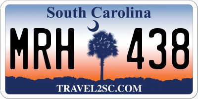 SC license plate MRH438