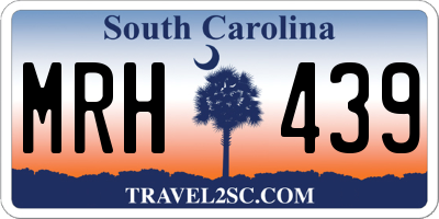 SC license plate MRH439