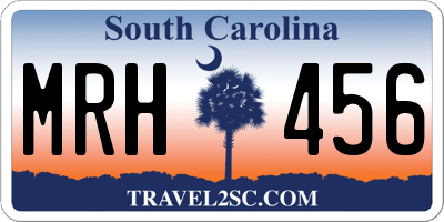 SC license plate MRH456