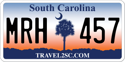 SC license plate MRH457