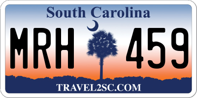 SC license plate MRH459