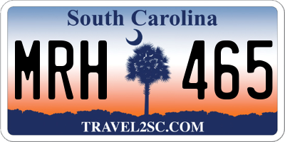 SC license plate MRH465