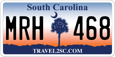 SC license plate MRH468
