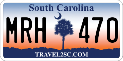 SC license plate MRH470