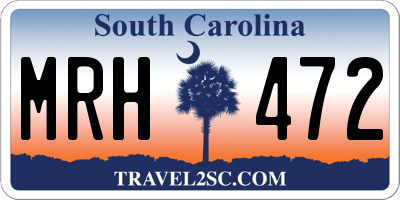 SC license plate MRH472