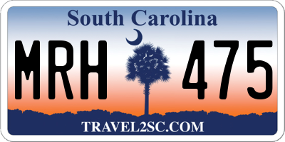 SC license plate MRH475