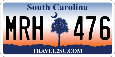 SC license plate MRH476