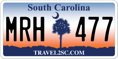 SC license plate MRH477
