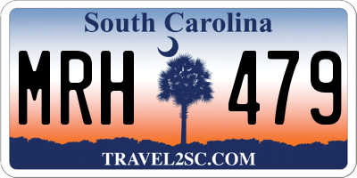 SC license plate MRH479