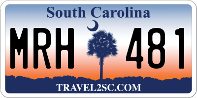 SC license plate MRH481