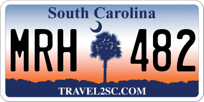 SC license plate MRH482