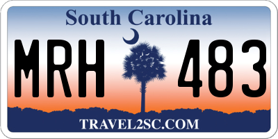 SC license plate MRH483