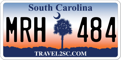 SC license plate MRH484