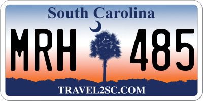 SC license plate MRH485