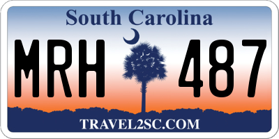 SC license plate MRH487